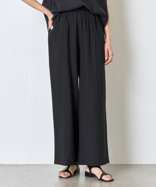 BEARDSLEY パンツ サッカーチェックバギーパンツ レディース