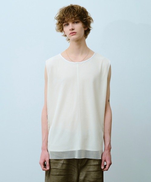 Camphor wood タンクトップ reversible layered sleeveless cutsew