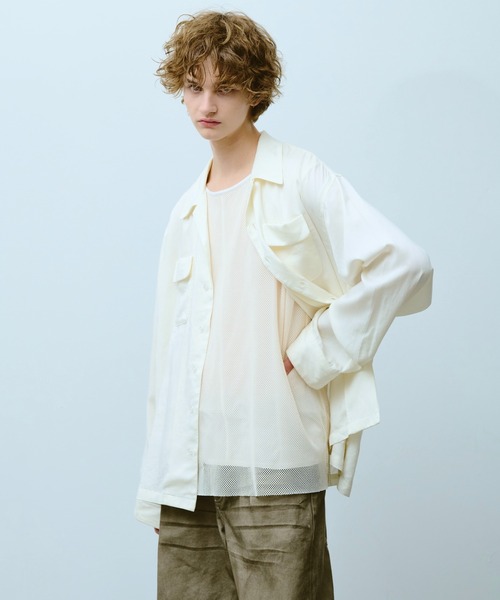 Camphor wood タンクトップ reversible layered sleeveless