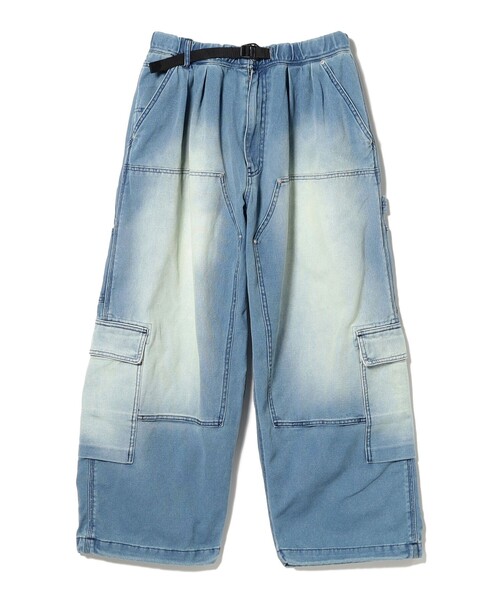 最終Dickies × BEAMS 別注 ダブルニー デニム カーゴパンツ XL Dickies × BEAMS / 別注 デニム ダブルニー カーゴパンツが9月