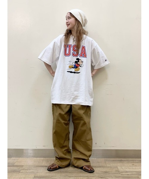 「Champion」 半袖Tシャツ L ホワイト メンズ