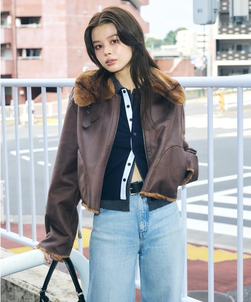【MOUSSY】FAUX FUR ブルゾン MOUSSY ブルゾン アウター 「25年AW新作」REVER FAUX ファー