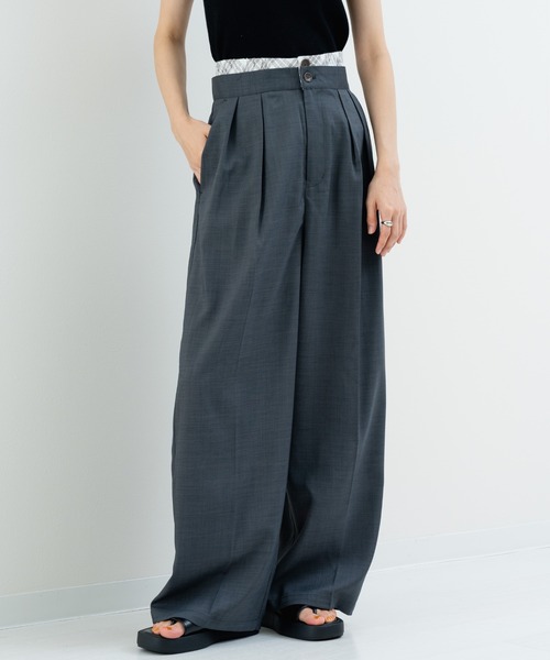Arpege story　CADUNE　ダブルウエストパンツ　今期　レイヤード Arpege story CADUNE ダブルウエストパンツ 今期 レイヤード