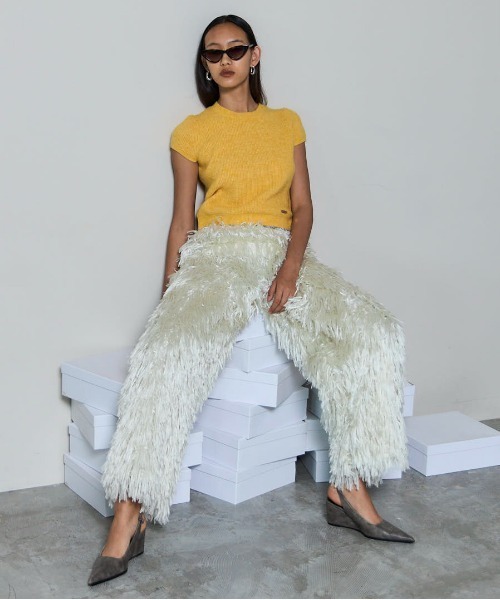 MAISON SPECIAL（メゾンスペシャル） パンツ Feather Pants/フェザー