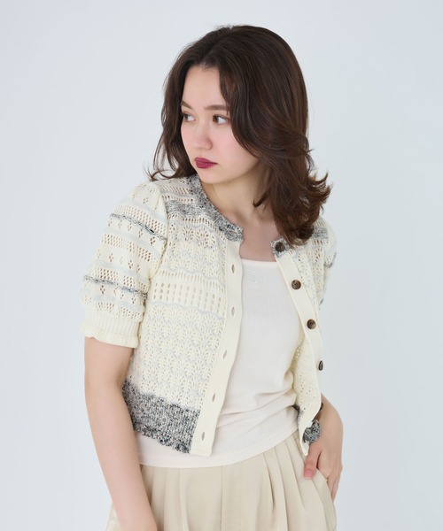 「TINA:JOJUN」 ニットカーディガン M グレー レディース_画像5