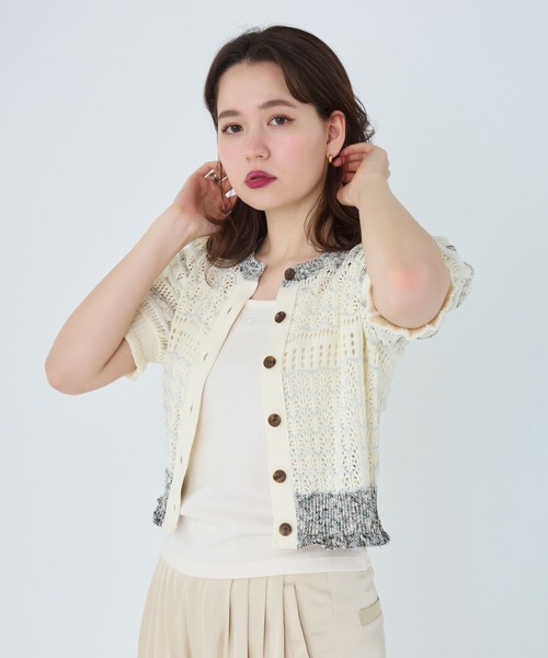 「TINA:JOJUN」 ニットカーディガン M グレー レディース_画像6