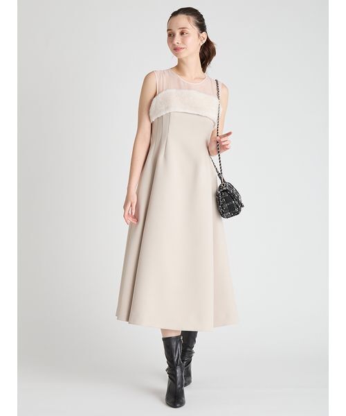 ドレス 「HANAE MORI×CELFORDコラボ」ファードッキングフィット＆フレアドレス_5