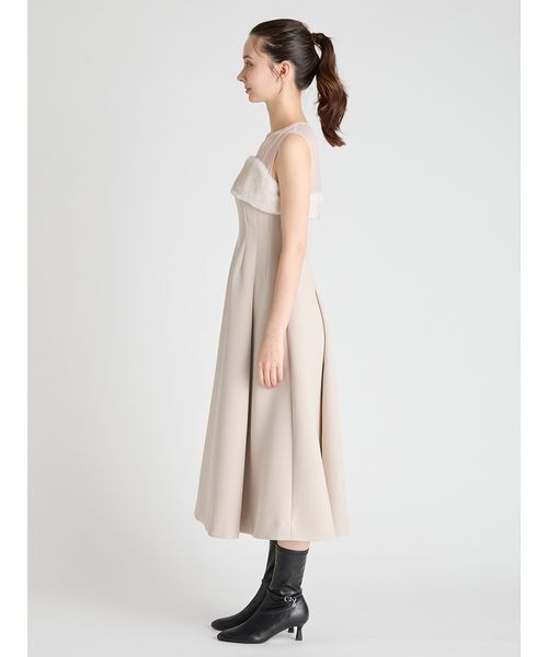 ドレス 「HANAE MORI×CELFORDコラボ」ファードッキングフィット＆フレアドレス_7