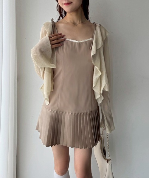 one after another NICE CLAUP ワンピース サイズ展開あり/裾プリーツ