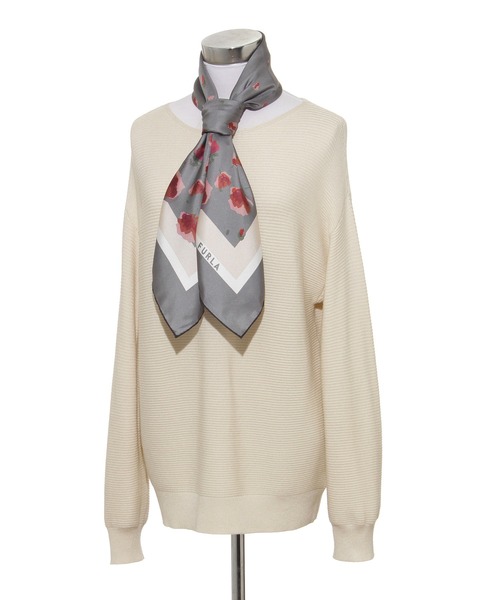 FURLA（フルラ） スカーフ バンダナ シルク100％ スカーフ ”FURLA ロゴ