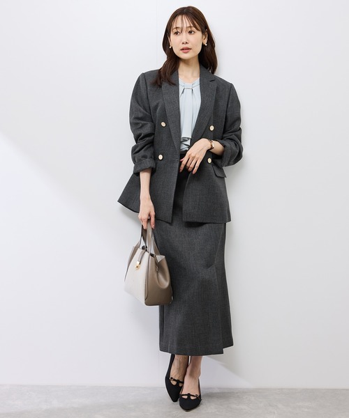 【ROPE' PICNIC】セットアップ　ツイードジャケット＋ツイードスカート ROPE' PICNIC（ロペ ピクニック） スカート スリートーンツイード