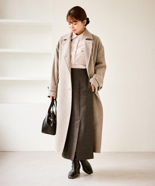 【ROPE' PICNIC】セットアップ　ツイードジャケット＋ツイードスカート ROPE' PICNIC（ロペ ピクニック） スカート スリートーンツイード
