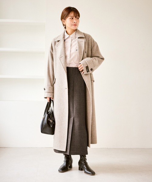 【ROPE' PICNIC】セットアップ　ツイードジャケット＋ツイードスカート ROPE' PICNIC（ロペ ピクニック） スカート スリートーンツイード