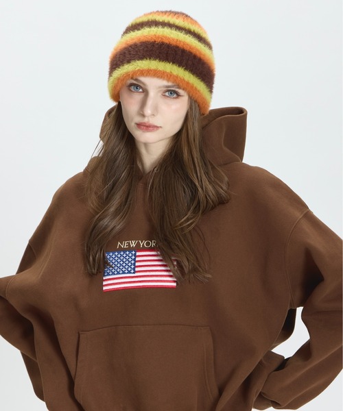 BENUA ニット帽 ニットキャップ border beanie/ボーダービーニー