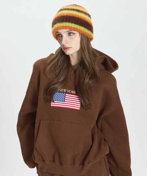 BENUA ニット帽 ニットキャップ border beanie/ボーダービーニー