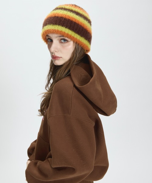 BENUA ニット帽 ニットキャップ border beanie/ボーダービーニー
