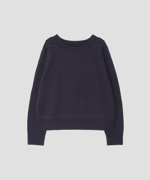MHL マーガレットハウエル 長袖ニット セーター レディース ネイビー MHL.（エムエイチエル） ニット セーター WASHABLE PLAIN WOOL