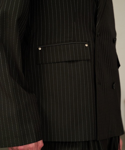 dunhill♡テーラードジャケット♡ブラック・ホワイトストライプ♡ピュアシルク 楽天市場】メンズ テーラードジャケット ストライプ 長袖 白 黒
