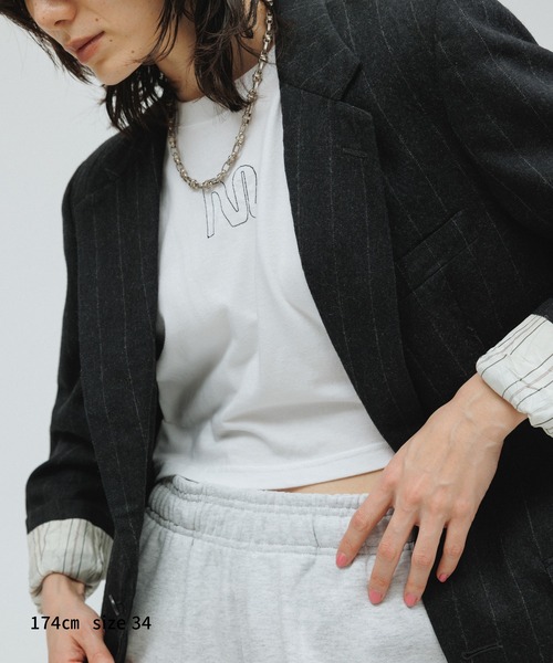 「M TO R」 半袖Tシャツ 38 ホワイト レディース_画像2