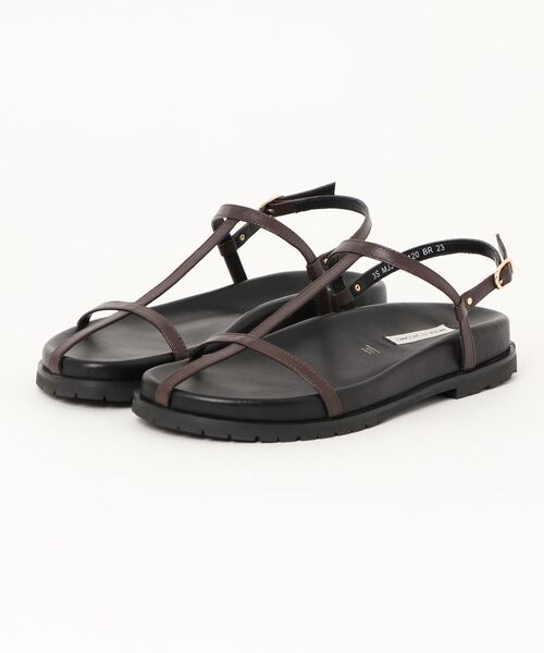 「Mode et Jacomo」 フラットサンダル 23.5cm ブラック レディース_画像4