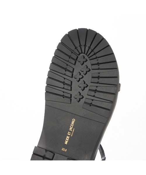 「Mode et Jacomo」 フラットサンダル 23.5cm ブラック レディース_画像8