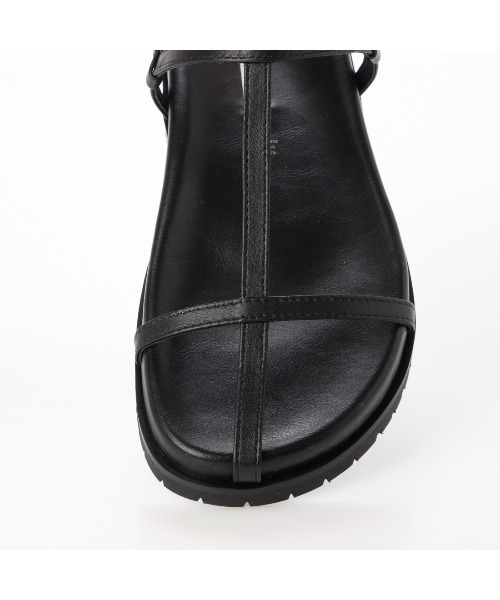 「Mode et Jacomo」 フラットサンダル 23.5cm ブラック レディース_画像9