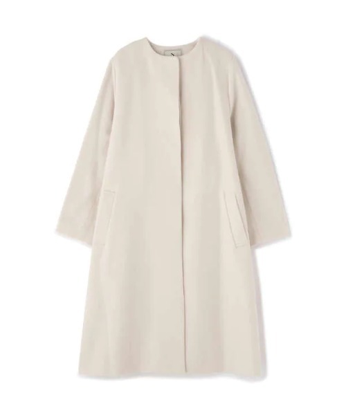 「N.（N. Natural Beauty Basic）」 ノーカラーコート MEDIUM オフホワイト レディース_画像5