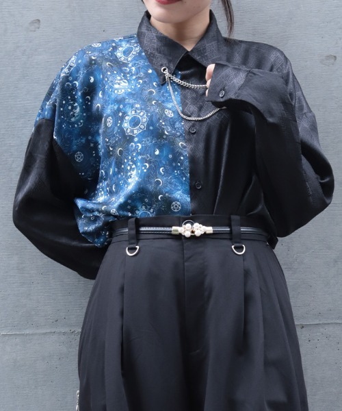 REZEN（リゼン） シャツ 陰陽師×占星配色シャツ メンズ : ZOZOTOWN