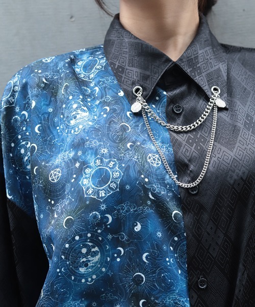 REZEN（リゼン） シャツ 陰陽師×占星配色シャツ メンズ : ZOZOTOWN
