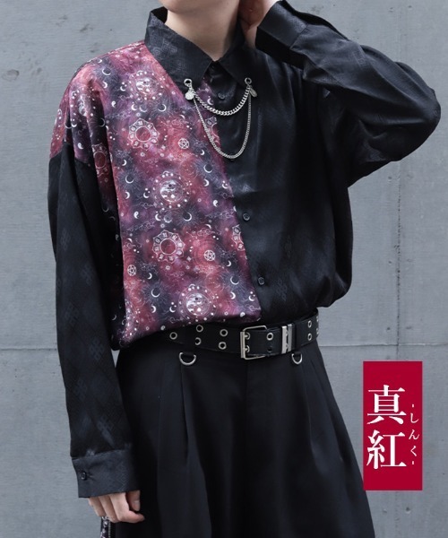 REZEN 陰陽師×占星配色シャツ REZEN（リゼン） シャツ 陰陽師×占星配色シャツ メンズ : ZOZOTOWN