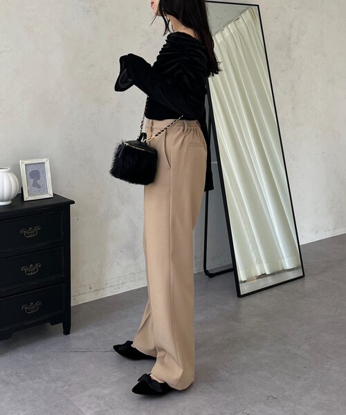 prose verse（プロズヴェール） パンツ スリムタックパンツ レディース