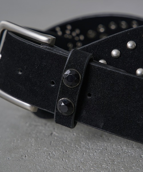 kutir（クティール） ベルト STUDS FAUX SUEDE DESIGN BELT／スタッズ