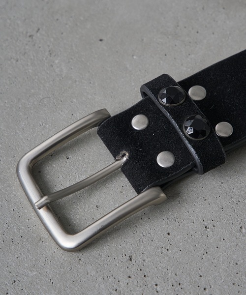 kutir（クティール） ベルト STUDS FAUX SUEDE DESIGN BELT／スタッズ