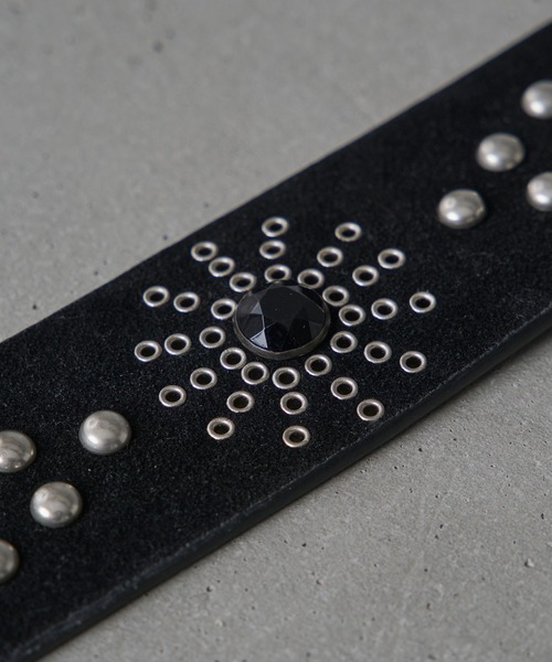 kutir（クティール） ベルト STUDS FAUX SUEDE DESIGN BELT／スタッズ