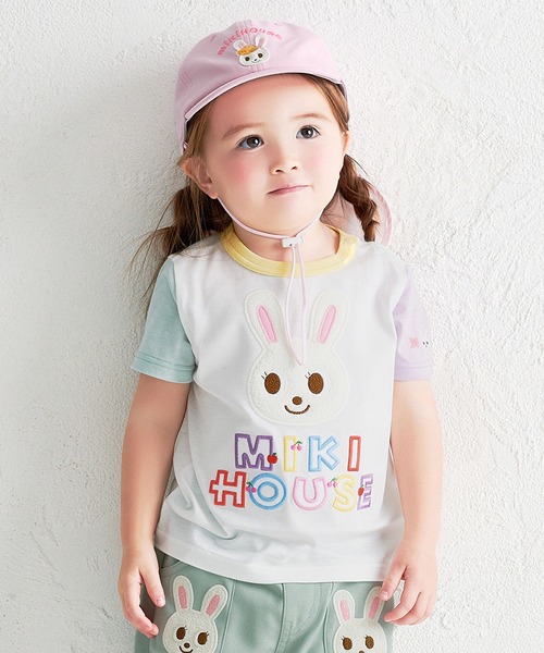 [売り切り価格‼️]新品未使用 ミキハウス うさこ半袖Tシャツ MIKI HOUSE（ミキハウス） tシャツ プッチー＆うさこ ロゴ刺繍半袖T