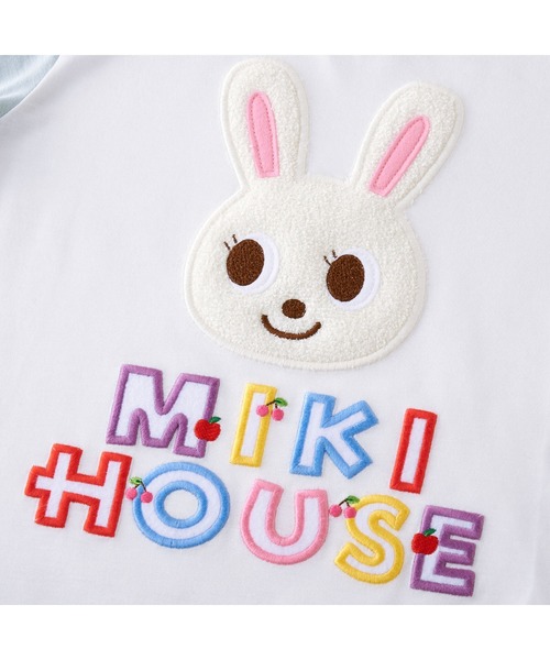 MIKI HOUSE（ミキハウス） tシャツ プッチー＆うさこ ロゴ刺繍半袖T