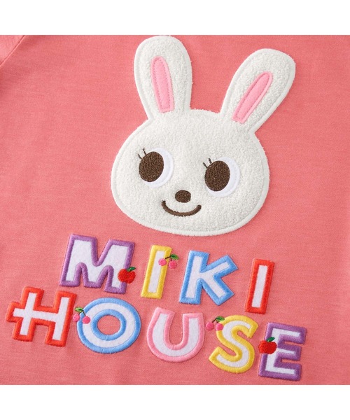 MIKI HOUSE（ミキハウス） tシャツ プッチー＆うさこ ロゴ刺繍半袖T