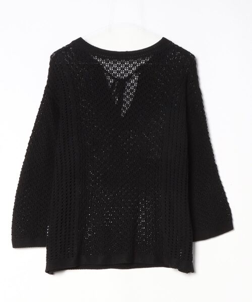 「LOWRYS FARM」 7分袖ニット FREE ブラック レディース_画像2