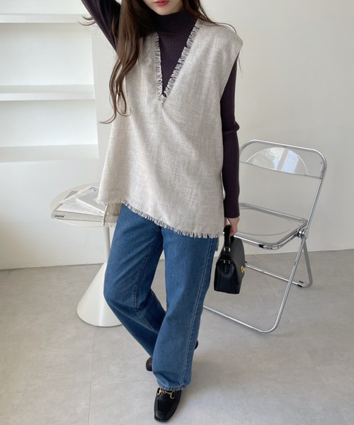 「Eclat one」 「Ada.」ベスト FREE アイボリー レディース_画像5