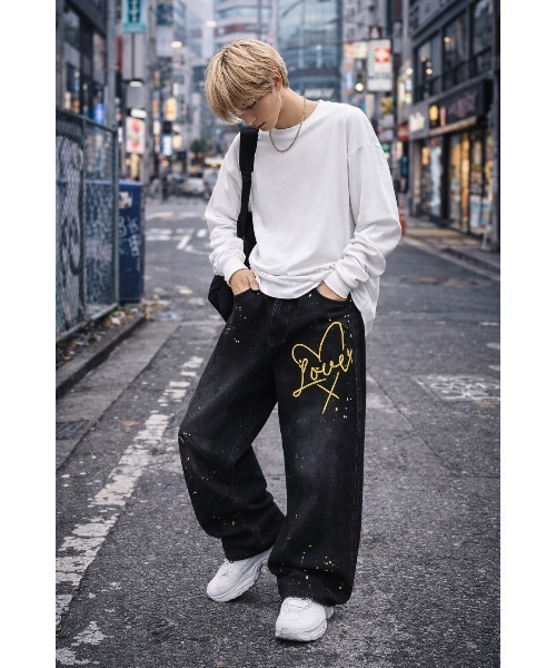 Bling Leads ワイドパンツ ジーンズ デニム デニムパンツ 「Bls