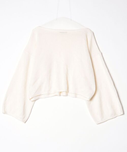 「MACPHEE」 長袖ニット S ベージュ レディース_画像2