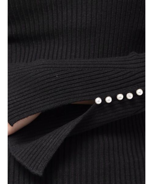 新品タグ付】MERCURY DUO フレンチスリーブブラウス ハイネック ニット 