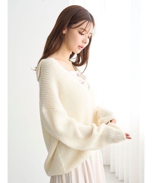 SNIDEL（スナイデル） ワンピース キーネックニットセットキャミ