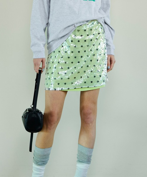 MAISON SPECIAL（メゾンスペシャル） スカート Polka Dot Sequin Mini