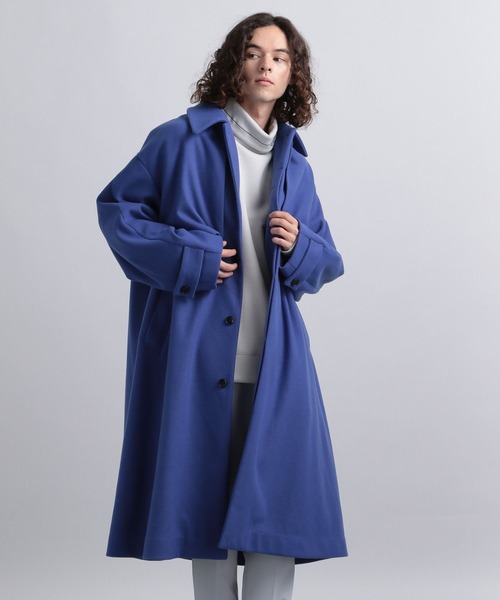 HARE（ハレ） ステンカラーコート SMALL グリーン メンズ : ZOZOTOWN