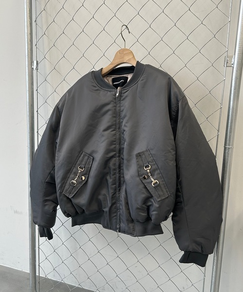 UNDERSTATEMENTs ma1 ma-1 「ユニセックス」メタルビット袖ギャザー