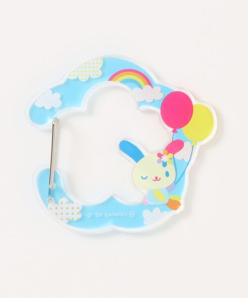 平成レトロ　激レア　サンリオ　ウサハナ　時計　カラビナ　ダイカット　キーホルダー sanrio（サンリオ） キーホルダー ウサハナ アクリルカラビナ