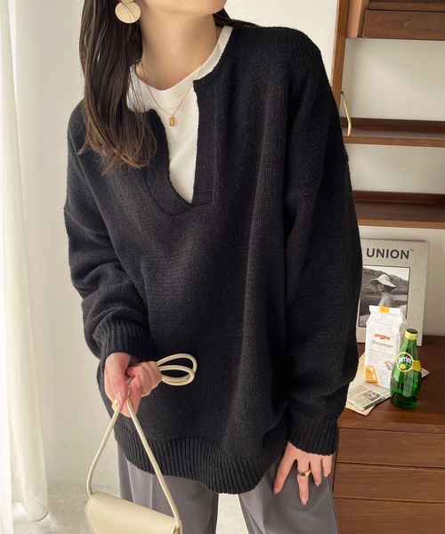 「GeeRA」 長袖ニット LARGE ピンク レディース_画像8