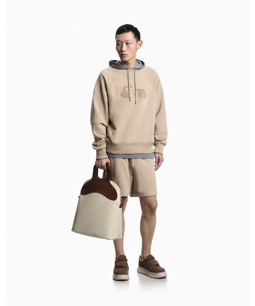 新品　エンポリオアルマーニ　ジップアップ　スウェット　ベージュ　XS EMPORIO ARMANI トレーナー スウェット 「エンポリオ アルマーニ