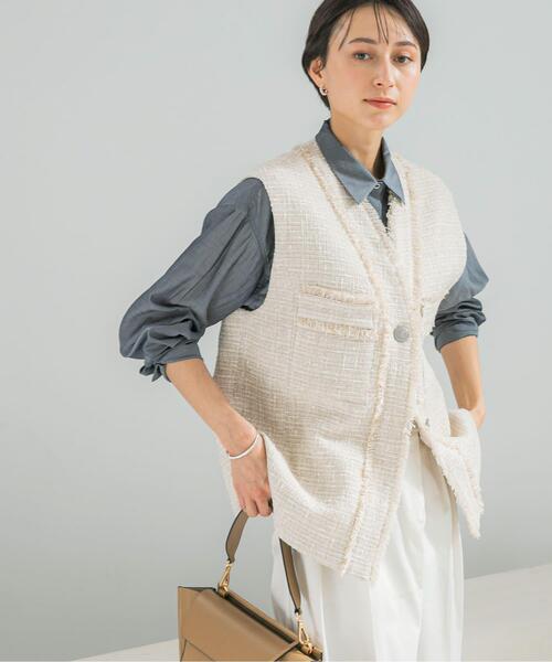 ベスト ジレ ツイードオーバージレ レディース : ZOZOTOWN Yahoo!店